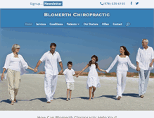 Tablet Screenshot of blomerthchiropractic.com